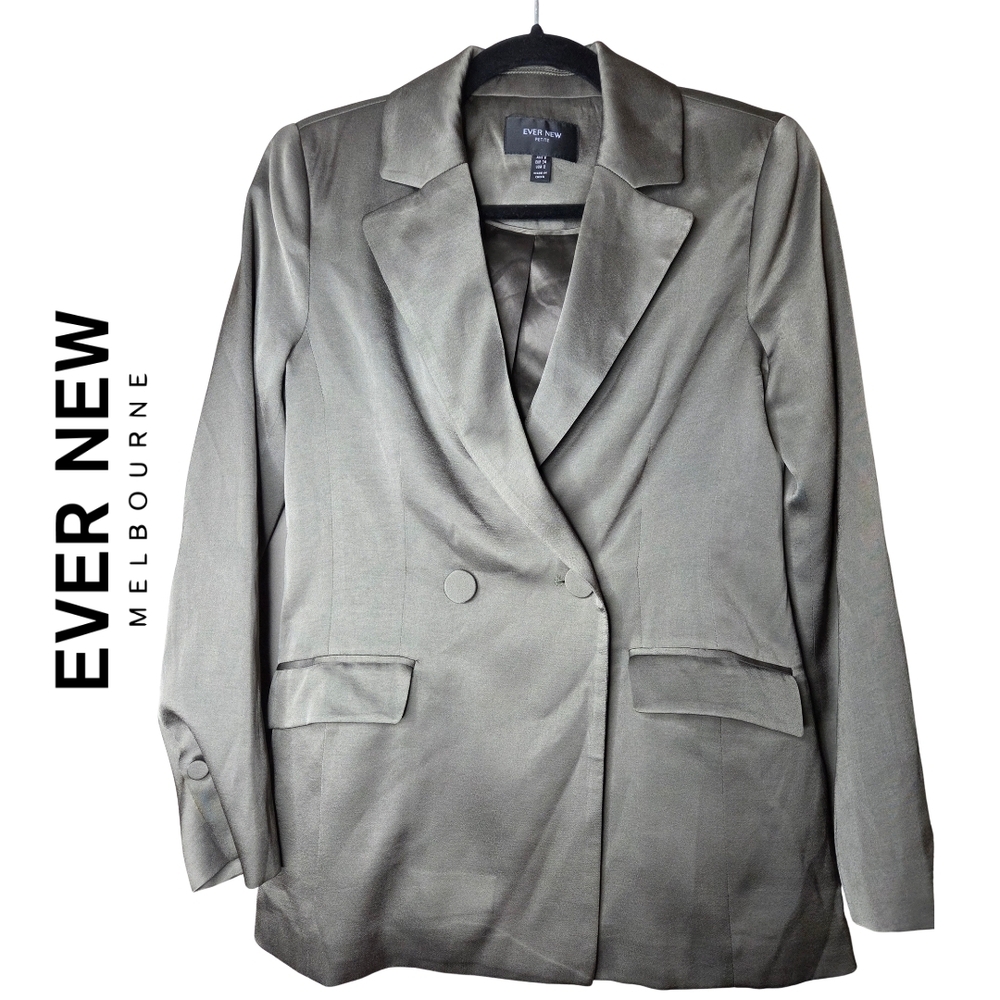 Ever New Women's Green Double-Breasted Blazer